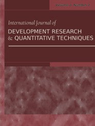 International Journal of Development Research and Quantitative Techniques Vol.1, No.1 (PBK) Print Edition