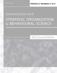 International Journal of Strategic Organization and Behavioural Science (2012 Annual Edition) (PBK) Print Edition