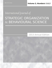 International Journal of Strategic Organization and Behavioural Science (2013 Annual Edition) (PBK) Print Edition