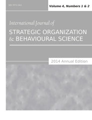 International Journal of Strategic Organization and Behavioural Science (2014 Annual Edition) (PBK) Print Edition